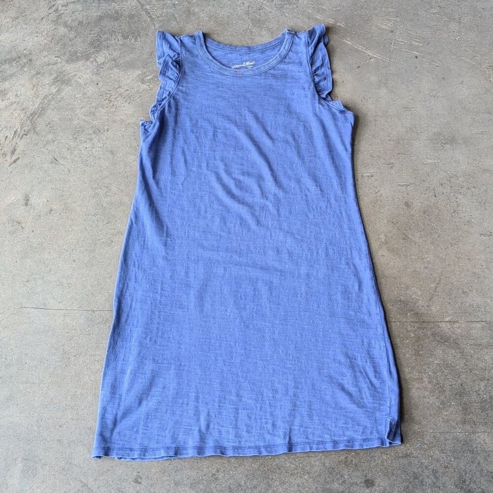 Universal Thread Blue Ruffle Sleeve Mini Shift Dr… - image 2